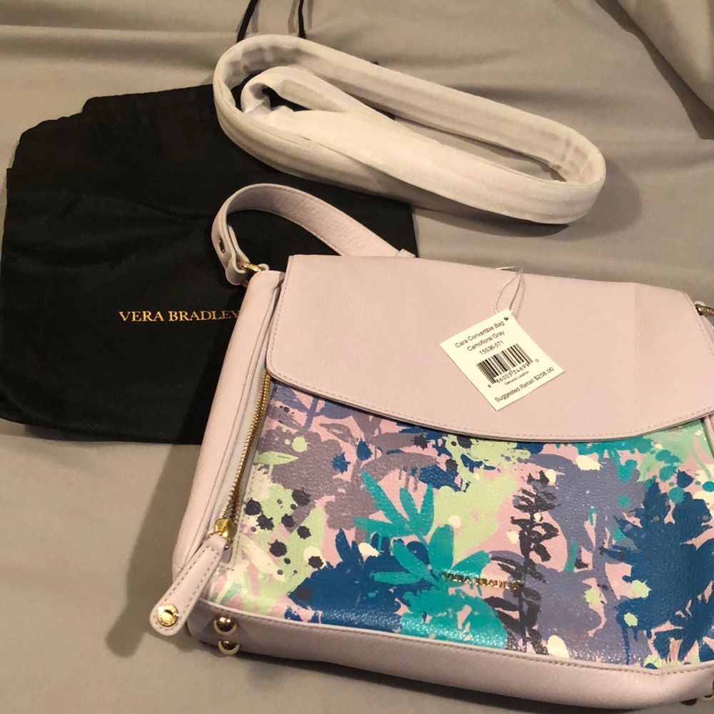 VERA BRADLEY NWT LEATHER SHOULDER/CROSSBODY PURSE